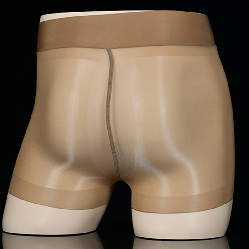 Boxer transparent pour homme, sous-vêtement transparent, gaine brillante, culotte à manches longues, caleçon éléphant en antarctique, JJ