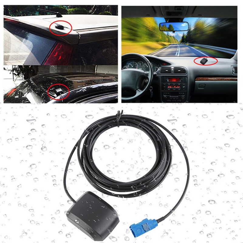 Antenna satellitare di posizionamento esterno per auto attiva con interfaccia FAKRA Antenna GPS di navigazione per auto in stile Mouse lungo 1.5 metri
