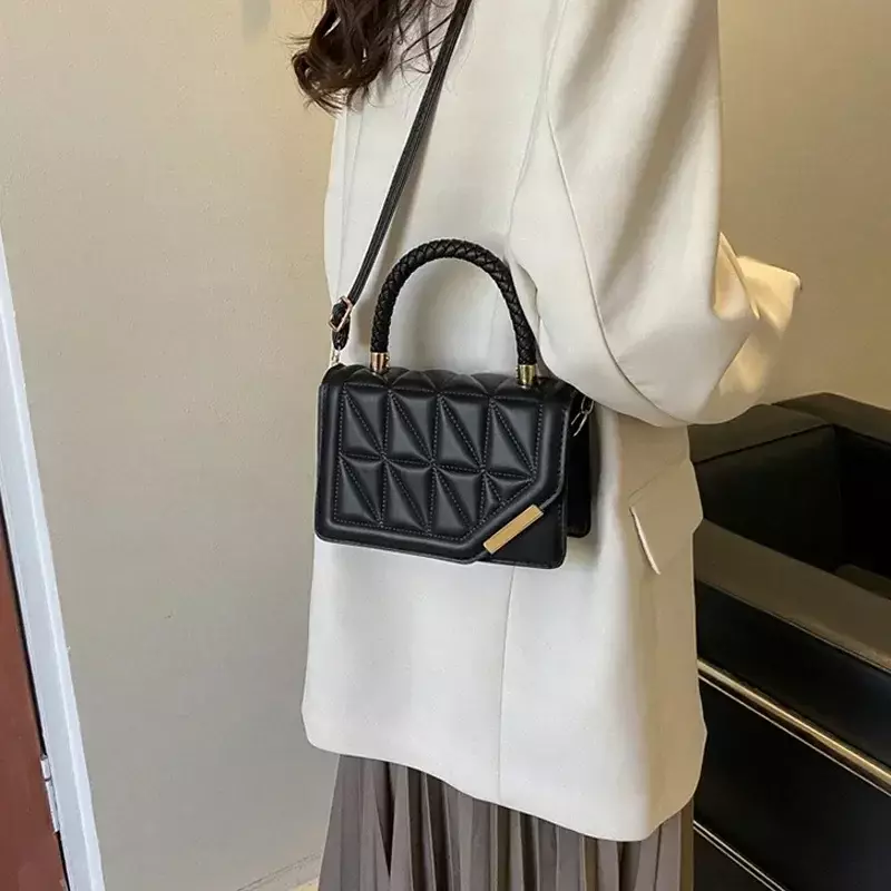 LW020  2023 New Fashion Shoulder Bag Plaid PU Leather Ladies Handbags Designer Crossbody Bags For Women