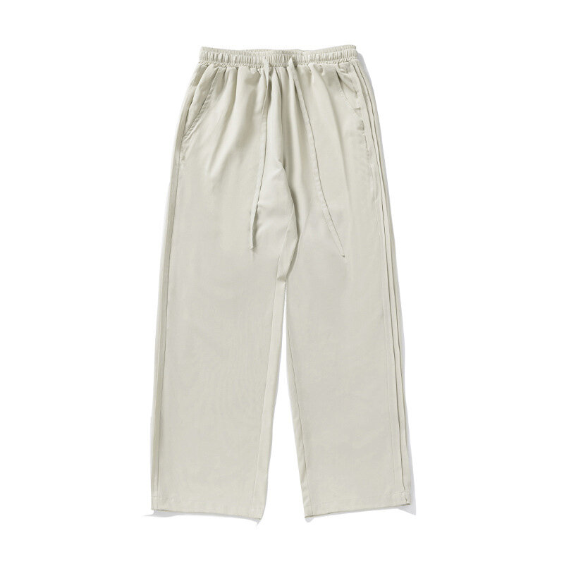 TFETTERS-Calças finas e largas de perna reta masculina, streetwear minimalista, marca casual, Cool Sense, verão, básico, 2024