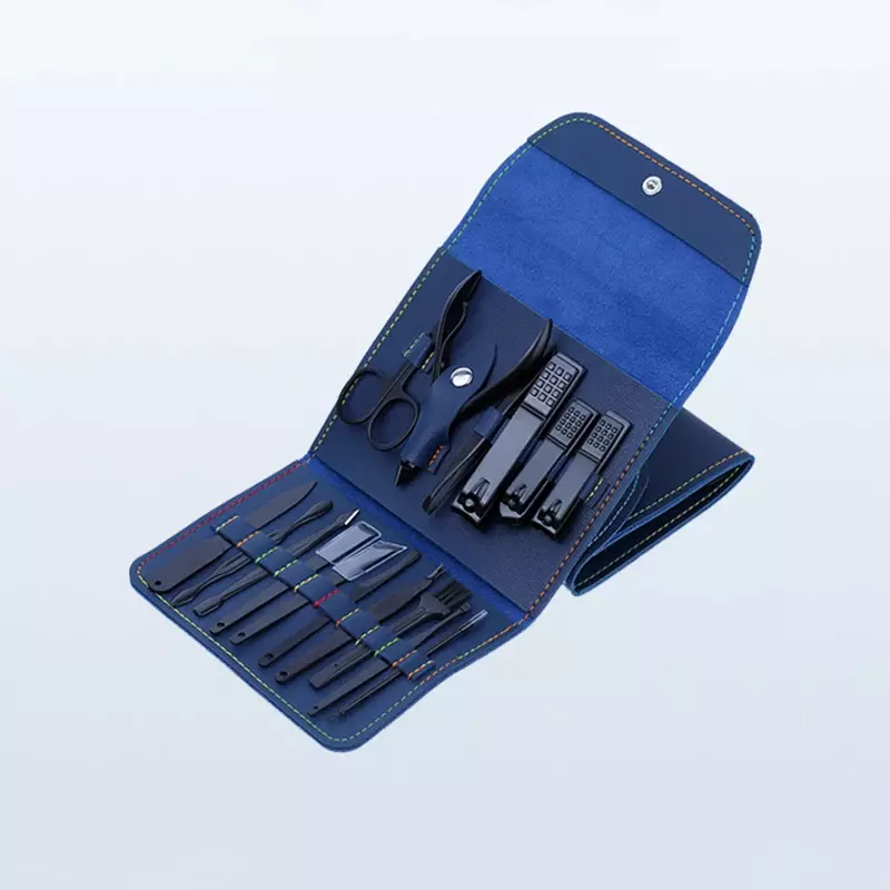 Profissional ferramentas de limpeza manicure conjunto 4 a 16 pçs kit prego arte terno clippers aço inoxidável ferramentas de limpeza pedicure