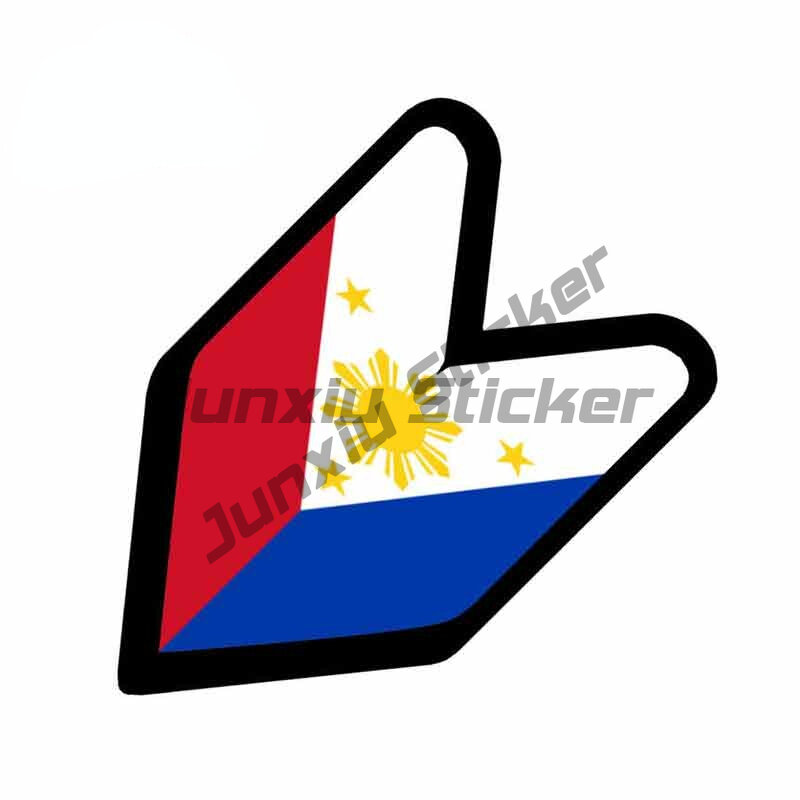 Etiqueta engomada del coche de la ventana del ordenador portátil del parachoques del camión de la bandera nacional de Filipinas, calcomanía de vinilo para la pared del equipaje