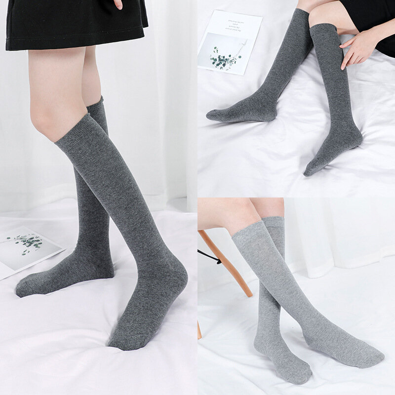 Harajuku Retro Frauen Baumwolle Herbst Winter Lange Socken Casual Dicke Warme Socken Dame Geschenk Weiß Schwarz Gelb Grau Rot Schule mädchen