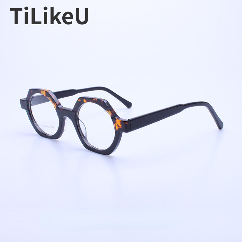 Oryginalne designerskie oprawki do okularów optycznych z octanu Męskie oprawki do okularów Krótkowzroczność Okulary korekcyjne Kobiety Koreańskie luksusowe marki Eye