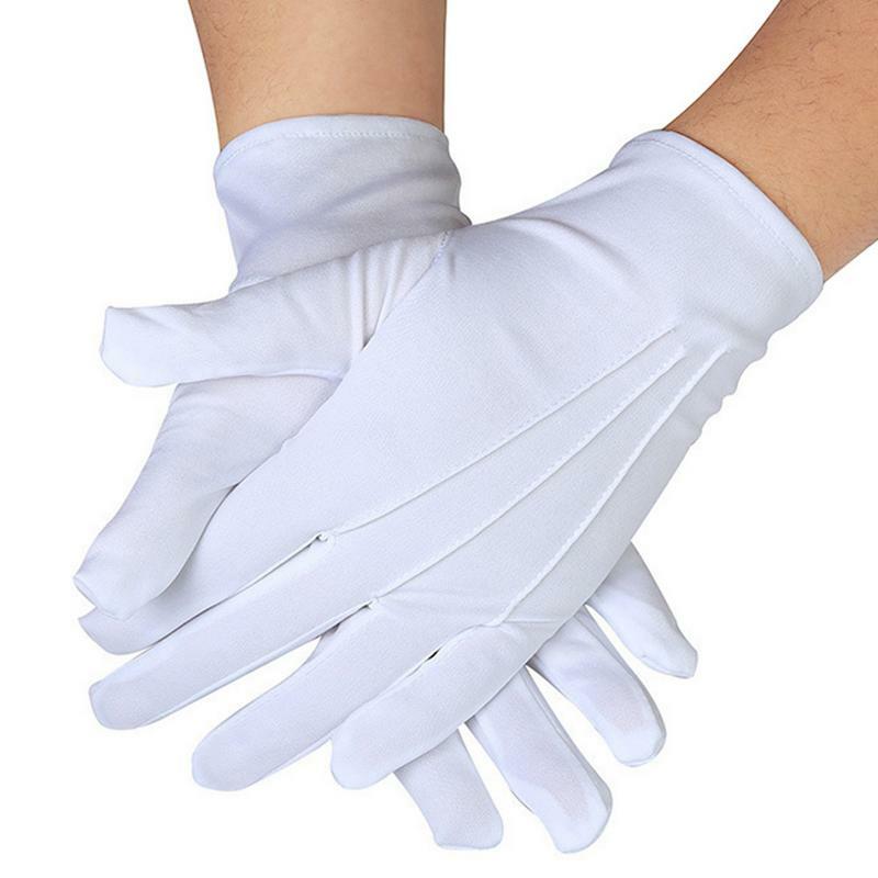 Перчатки деловые для мужчин и женщин, защитные митенки с пальцами, Нескользящие, для работы с Санта Клаусом, 1 пара