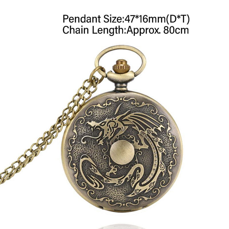 Jam liontin angka Arab antik dengan kalung liontin rantai hadiah jam saku untuk Tahun Baru Hari Valentine
