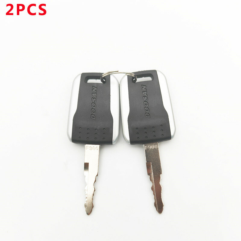 2 buah kunci F900 untuk Deawoo Doosan Bobcat Terex penggali peralatan berat Starter sakelar kunci pintu pas E80