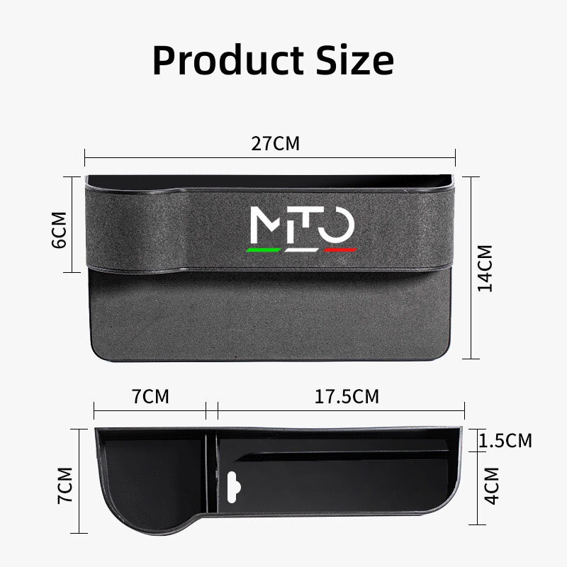 Car Seat Crevice Gaps Storage Box Seat Organizer Gap Slit Filler Holder For  MITO Car Slit Pocket Storag Box