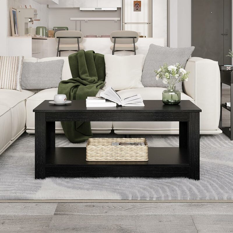 Komfort Ecke Holz One Style passt alle Couch tisch 2-stufigen rechteckigen Tisch Wohnzimmer, kratz-/wasserdichtes Bauernhaus