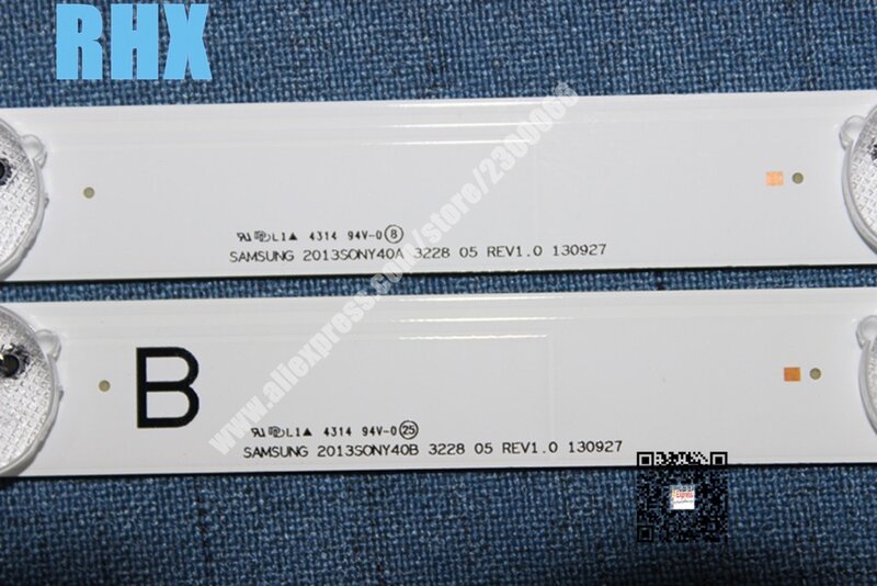 สำหรับ Sony KDL-40W600B LED Backlight Strip SAMSUNG 2013SONY40A 3228 05 REV1.0 130927 5ชิ้น + 5ชิ้น B 388มม.
