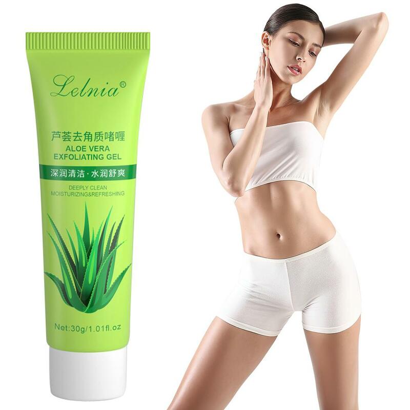 Y1E1-Gel exfoliante de Aloe Vera, crema hidratante con extracto de Aloe Vera para el cuidado de la piel, exfoliante Facial Suave, 30g