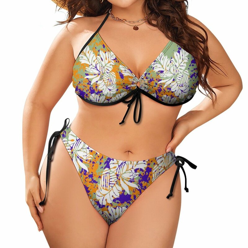 Costumi da bagno donna polinesiana Hawaii Vacation Bikini Set brasile Tropical Swimwear Island Bikini 2024 New Plus Size Swimwear