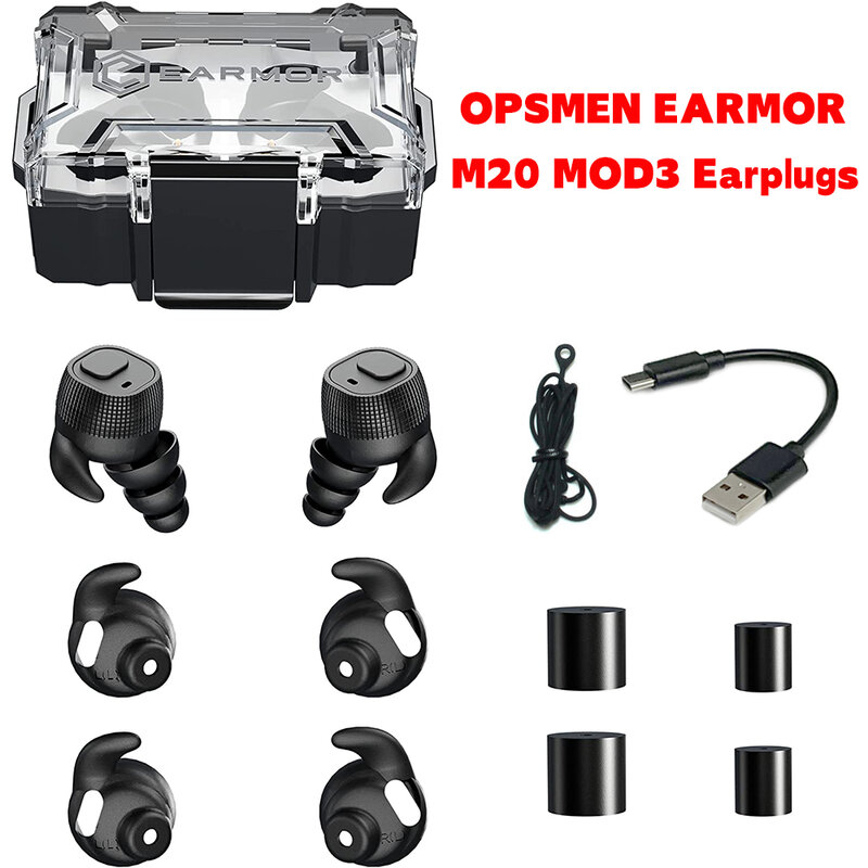 EARMOR M20 электронная заглушка для наушников для тактической фотосъемки/правоохранительных органов с высоким уровнем шума