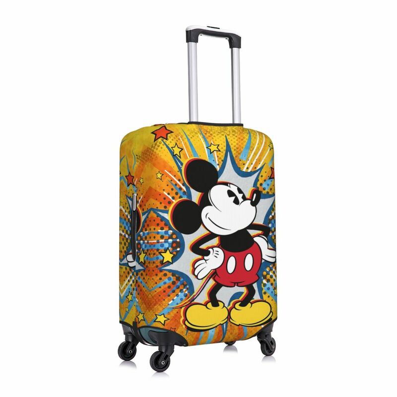 Custom Fashion Mickey Mouse Bagagehoes Beschermer Wasbare Reiskoffer Hoezen
