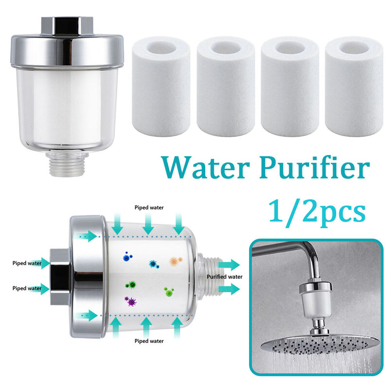 Kit de purificador de salida de agua para cocina, filtro Universal de grifo para baño y ducha, de algodón PP de alta densidad, 1/2 piezas