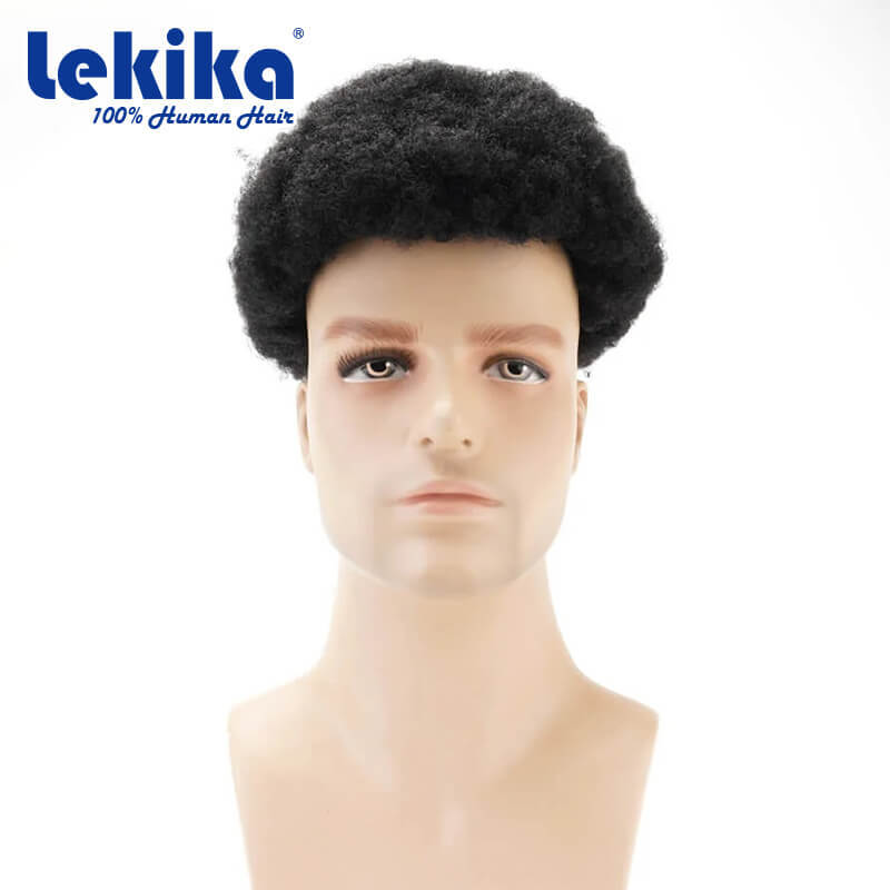 وحدة نظام بدلة الشعر الأفريقي للرجال السود ، شعر مستعار رئيسي ، قاعدة بشرة متينة ، متينة ، قاعدة ذكور ، بدلة