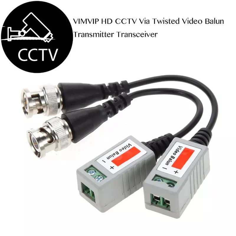 20pcs AHD/CVI/TVI Twisted BNC CCTV 비디오 발룬 패시브 트랜시버 UTP 발룬 BNC Cat5 CCTV UTP 비디오 발룬 최대 3000ft 범위