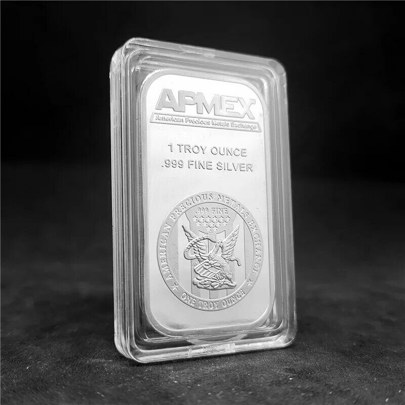 Apmex แท่งเงิน1ทรอยออนซ์, 999เงินอเมริกันแท่งเครื่องตกแต่งบ้านเป็นของขวัญ