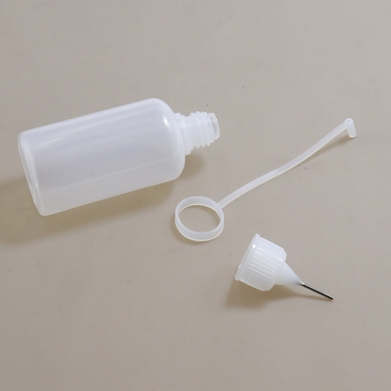 5ml 10ml 15ml 30ml 50ml 100ml 120ml PE Plastic Squeezable Tip Applicator Bottle Refillable Dropper With Needle Tip Caps For Glue