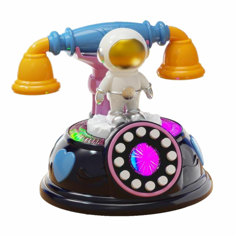 Giocattolo del telefono del bambino del fumetto astronauta illuminazione sviluppo cognitivo per il regalo di compleanno bambino in età prescolare giocattolo creativo ragazzi ragazze