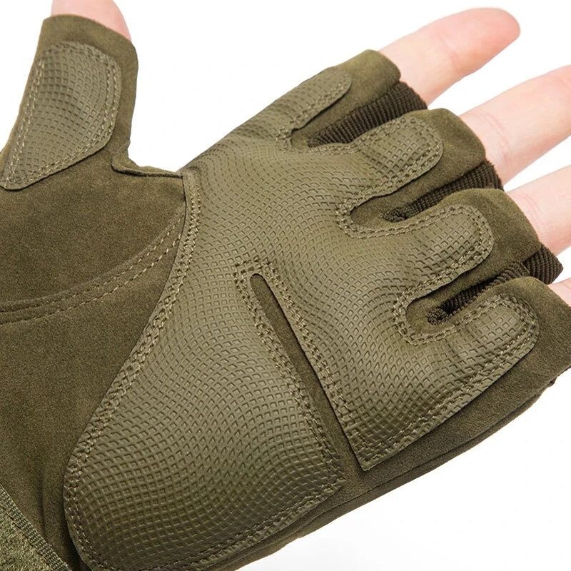 Sarung tangan militer taktis, sarung tangan tembak desain sentuh perlindungan kebugaran olahraga sepeda motor berburu jari penuh