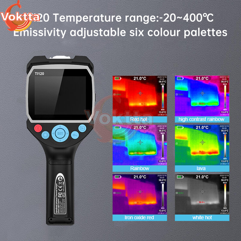 Infrared Thermal Imager USB Thermometer Auto Tracking Color Display Infrared Visible Light Imaging Camera Temperature Sensor