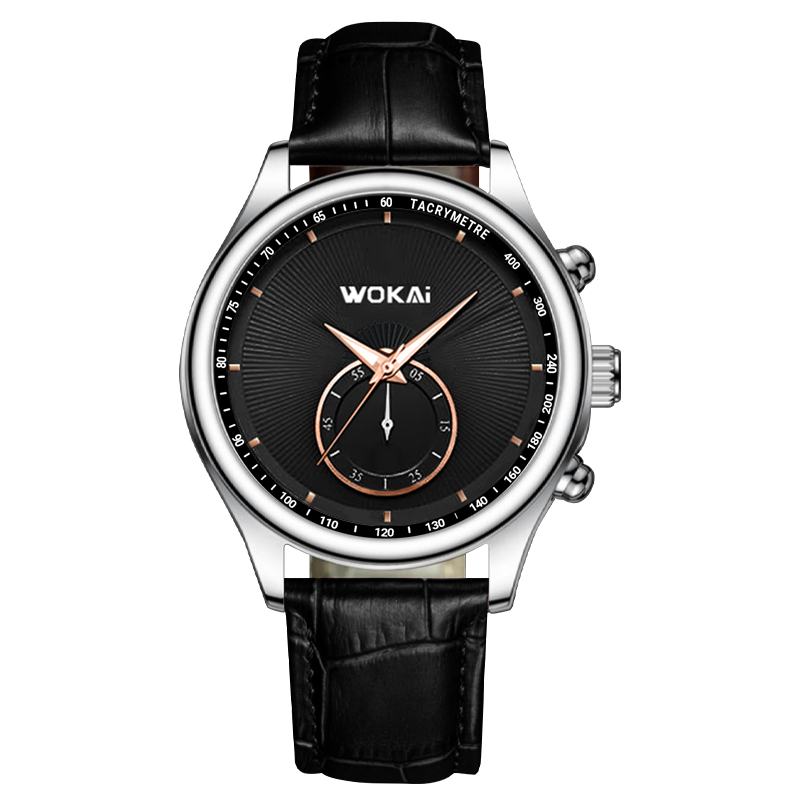 Wokai นาฬิกาควอทซ์แนวธุรกิจนาฬิกาสปอร์ตสายลำลองสำหรับผู้ชาย