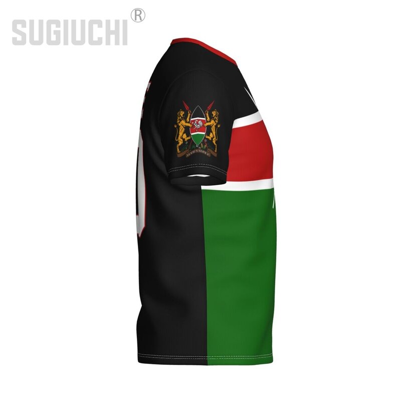 Nama Kustom Nomor Bendera Kenya Lambang 3D T-shirt Pakaian untuk Pria Wanita Kaus Jersey Sepak Bola Penggemar Sepak Bola Hadiah T Shirt