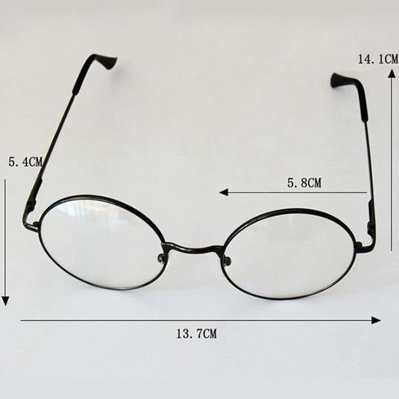 Moda vintage retro armação de metal lente clara óculos femininos nerd geek óculos preto oversized círculo redondo óculos de olho
