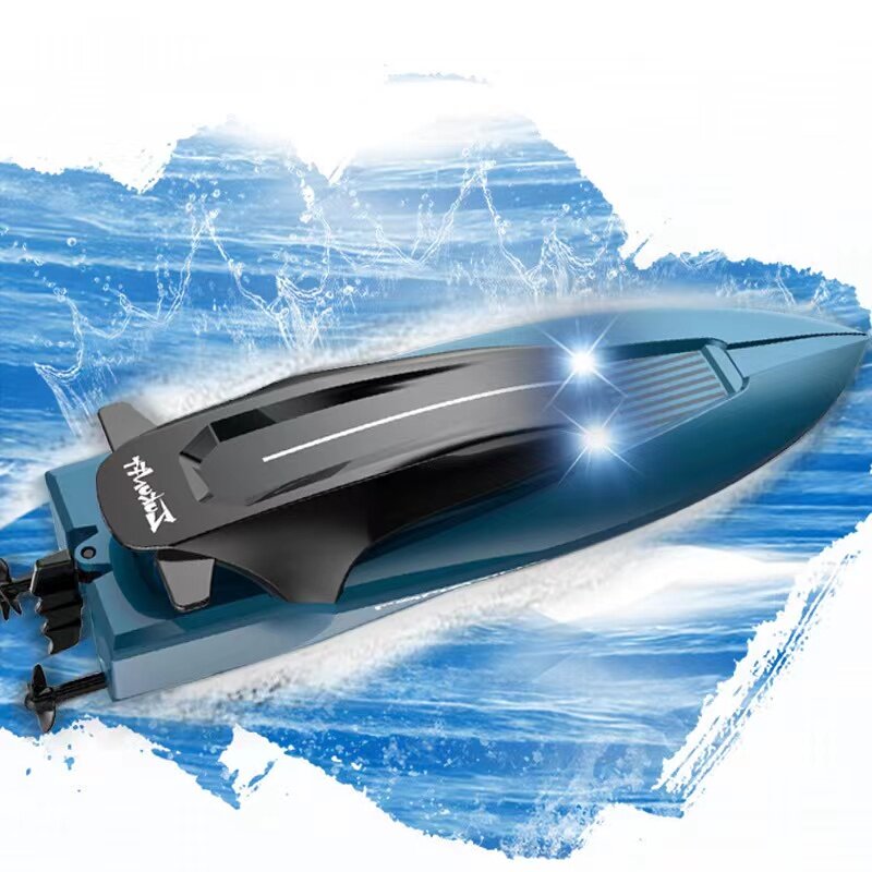 2.4G 미니 원격 제어 고속 보트 RC 보트, 가벼운 시뮬레이션 해상 모델 소년 패들링 물 선물 여름 물 장난감