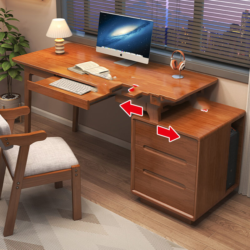 Office Notebook Computer Desks Bedroom Portable Wood Computer Desk Drawer Organizer Escritorio Multifunction Home Furniture