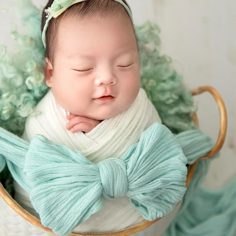 3 Meter seersucker wrap für neugeborenen fotografie requisiten, stretch baby wrap für foto schießen