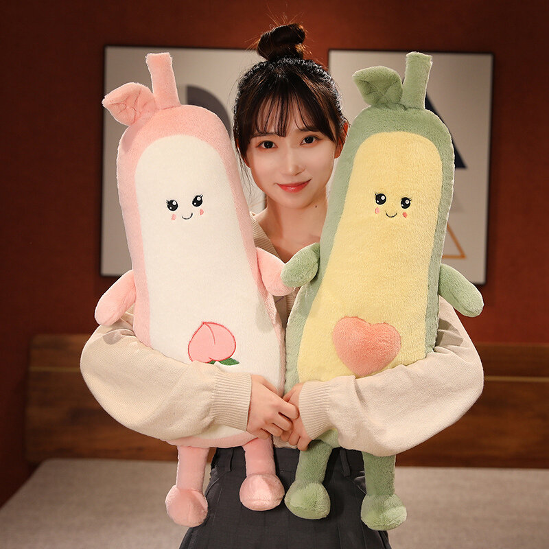 Kawaii Avocado Plushies Doll Soft Stuffed Fruit Plush Toys Babys Accompany Sleeping Pillow Sofa Cushion for Girls Birthday Gifts