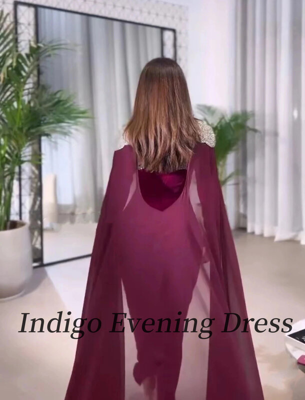 Indigo-Robe de Rhde luxe deux pièces à paillettes pour femmes, élégante, robes de soirée pour occasions formelles, robe de gala éducative, 2024