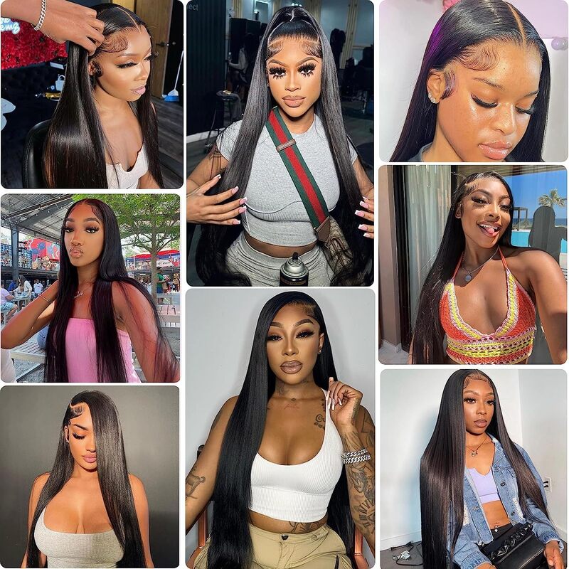 Lace Front Wigs Human Hair Pre Plucked 180 Density Lace Front Wigs HD Lace Frontal Wigs Human Hair for Women Na