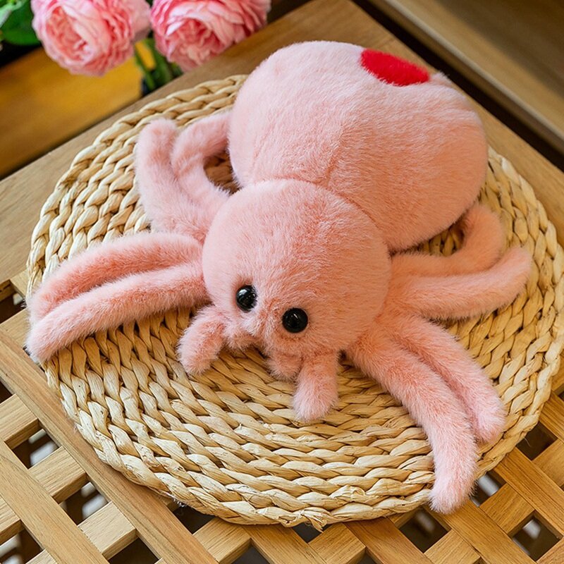 Simulação pelúcia Homem-Aranha rastejando Pet boneca, brinquedo super bonito réptil, saltando