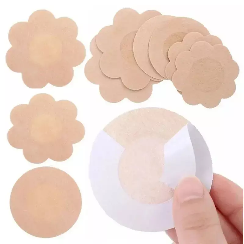 50/100Pcs Nipple Sticker Disposable Invisible Chest Sticker Non-woven Bra Breast Patch Bra-less Pasties Pad Nipple Cover Sticker