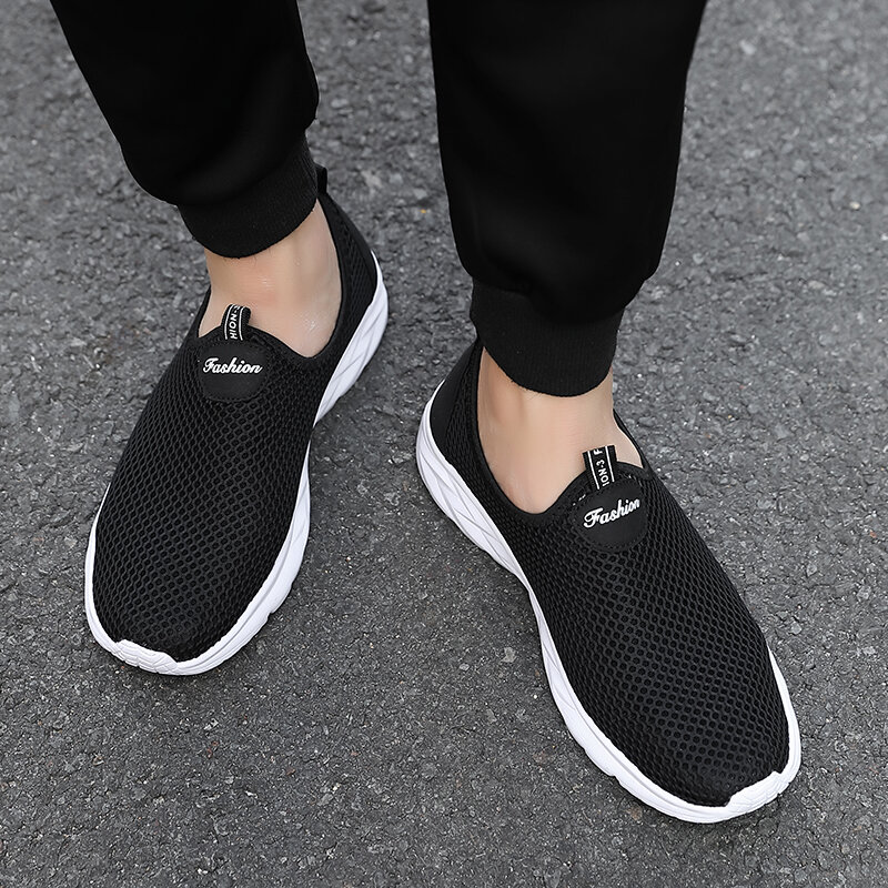Men's sneakers Breathable casual shoes outdoor non-slip men's loafers Walking light fashion men's net shoes large size39-46