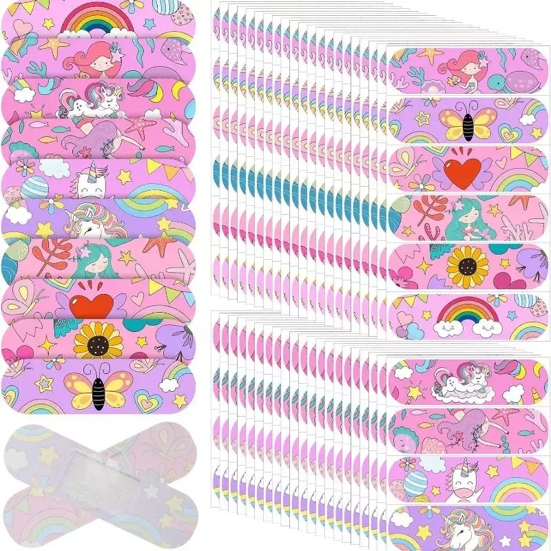 50pcs/set Cartoon Kawaii Girls Horse Prints Band Aid Skin Dressing Tape Patch Strips Adhesive Bandages Plasters Woundplast