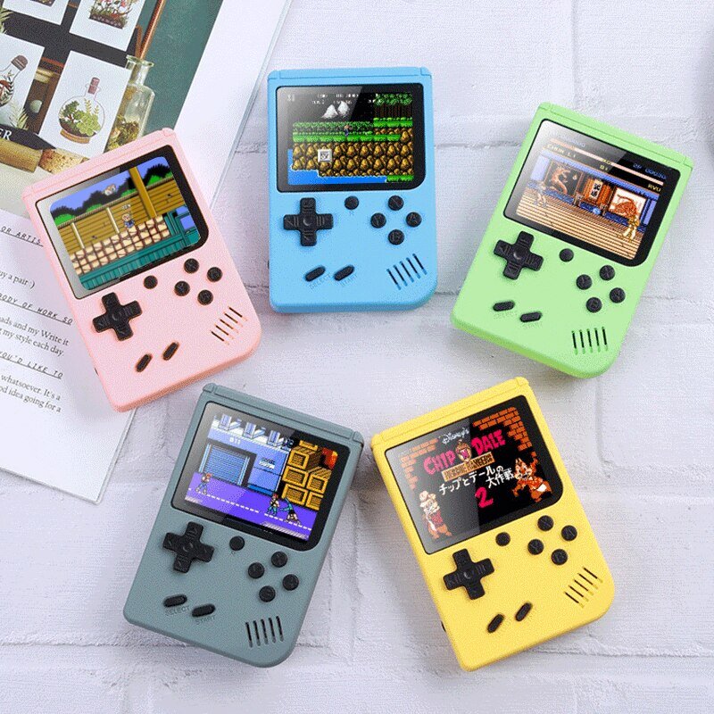 Портативная мини-консоль для видеоигр в стиле ретро, 8 бит, 3,0 дюйма, цветной ЖК-дисплей, Детская цветная игровая консоль, 500 встроенных игр