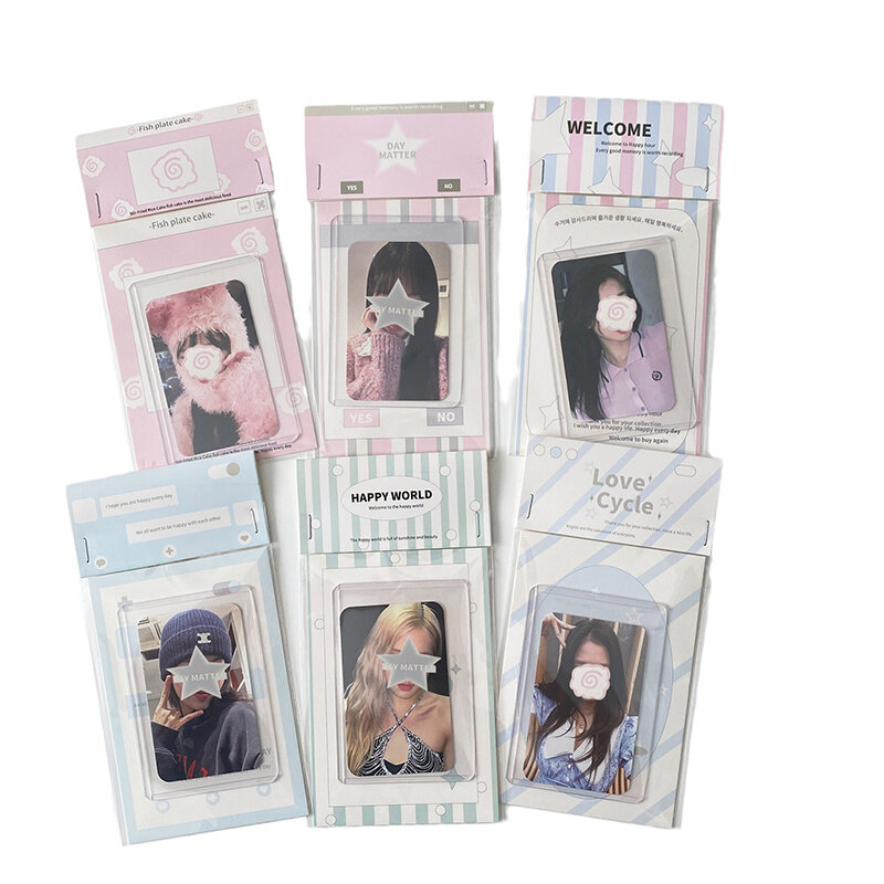 Ins simples cartão cabeça embalagem material, papel arte suprimentos, DIY Idol cartões, presente decoração, 10pcs