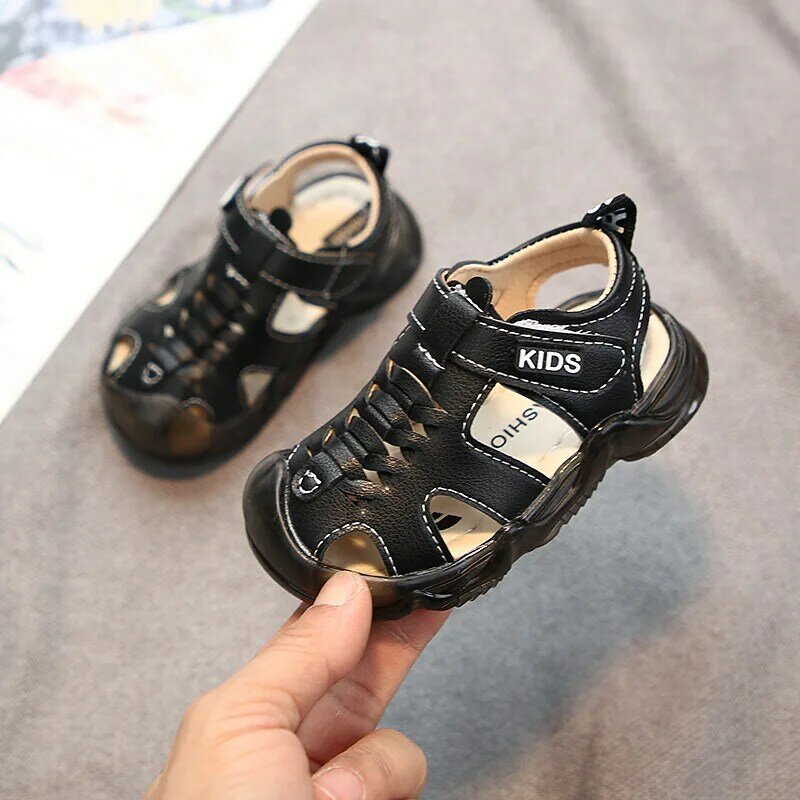 Summer Boys Sandals Leather Soft Sole Prewalker Casual Beach Shoes For Kids Sport Sandal 0-4 Years Children