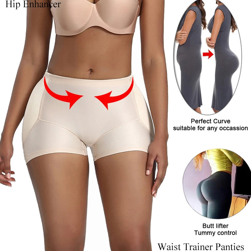 Celana dalam pembentuk pengangkat bokong wanita, celana dalam pembentuk badan seksi pantat Push Up pinggul terbuka untuk wanita
