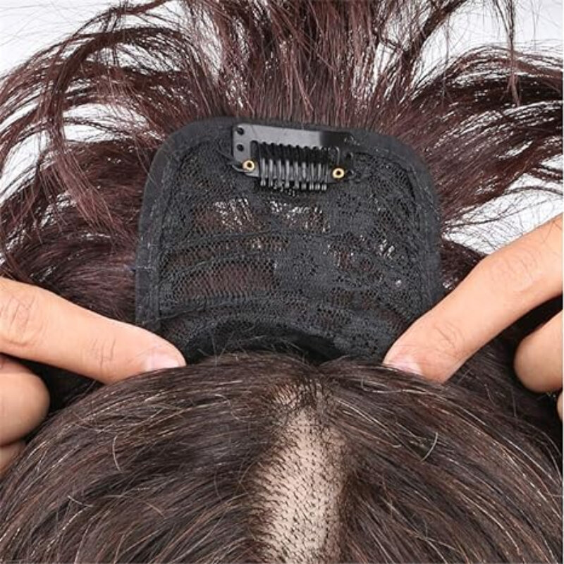 Wig Frontal renda rambut manusia untuk wanita klip rambut Topper pendek jagung penutup ekstensi keriting Wig putih potongan rambut