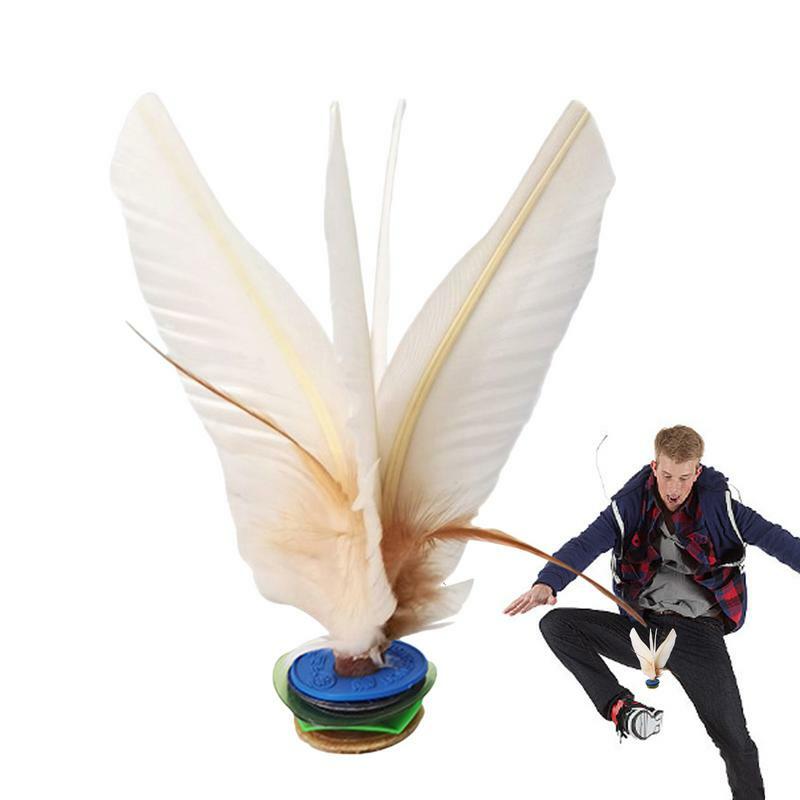 Jianzi-Volante de plumas blancas para niños y adultos, volante chino, entretenimiento de Fitness