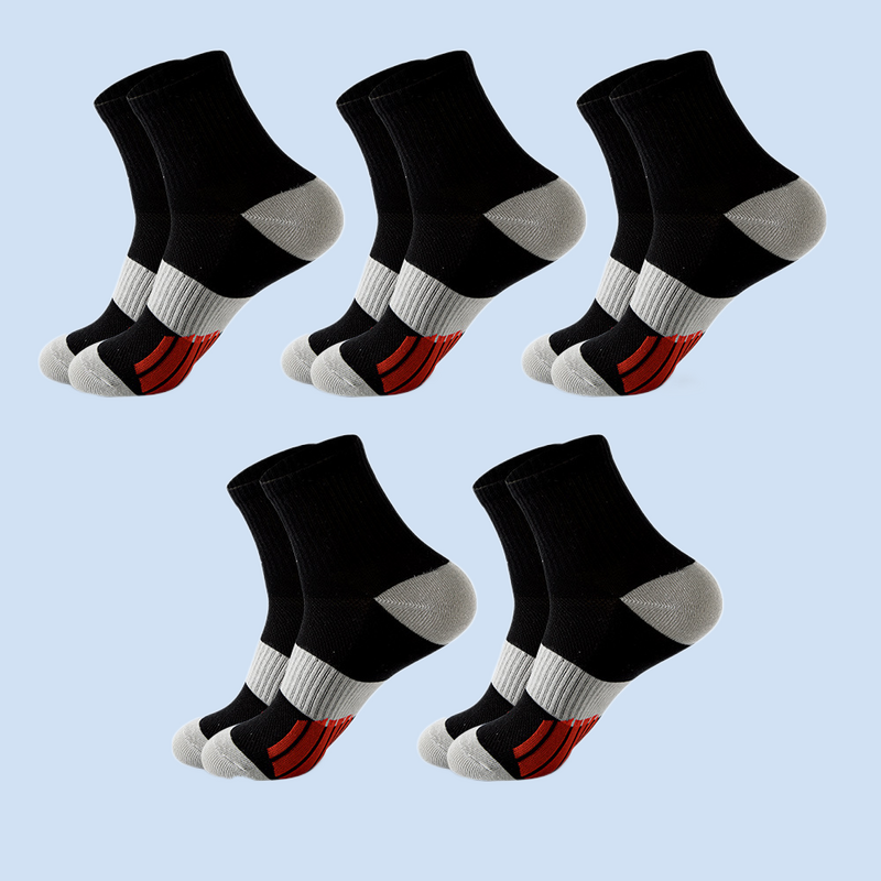 5 пар впитывающие пот и антизапаховые профессиональные носки для бега хлопковые носки цветные Заблокированные мужские спортивные носки