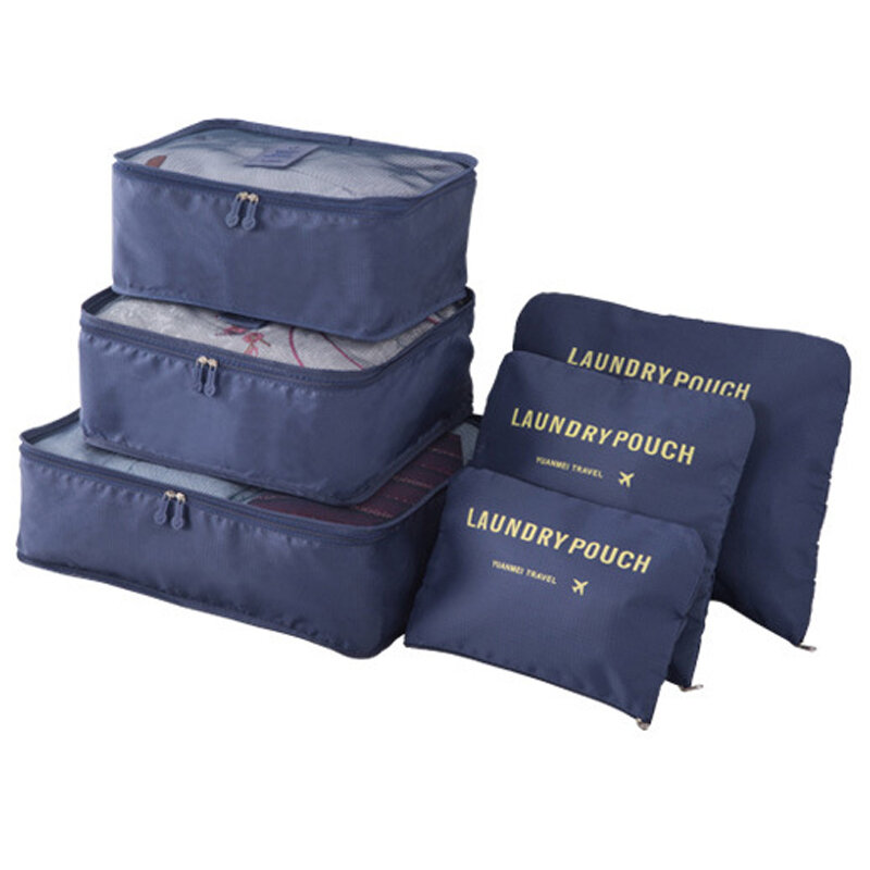 6 PCS Reise Lagerung Tasche Set für Kleidung Tidy Organizer Kleiderschrank Koffer Reise Veranstalter Tasche Fall Schuhe Verpackung Cube tasche
