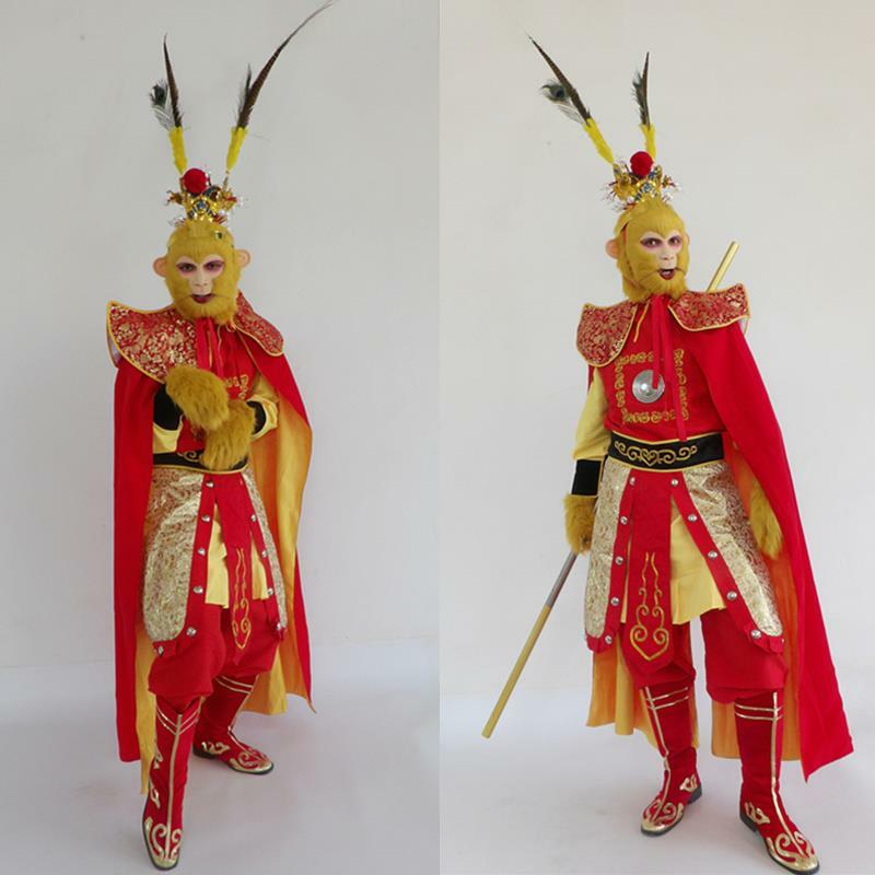 Reis Naar De West Sun Wukong Kostuum Volwassen Full Set Combat Kleding Podiumvoorstelling
