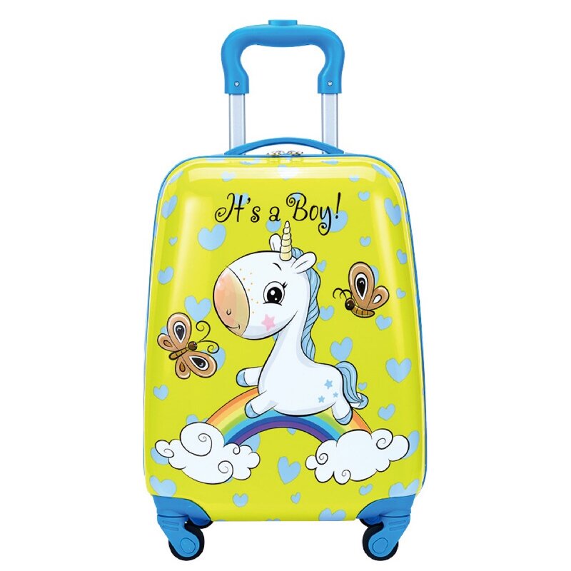 Cartoon kids Rolling bagaż pokrowiec na wózek dzieci travel walizka na kółkach 16/18 cali Spinner Carry-Ons chłopcy dziewczęta torba na kółkach