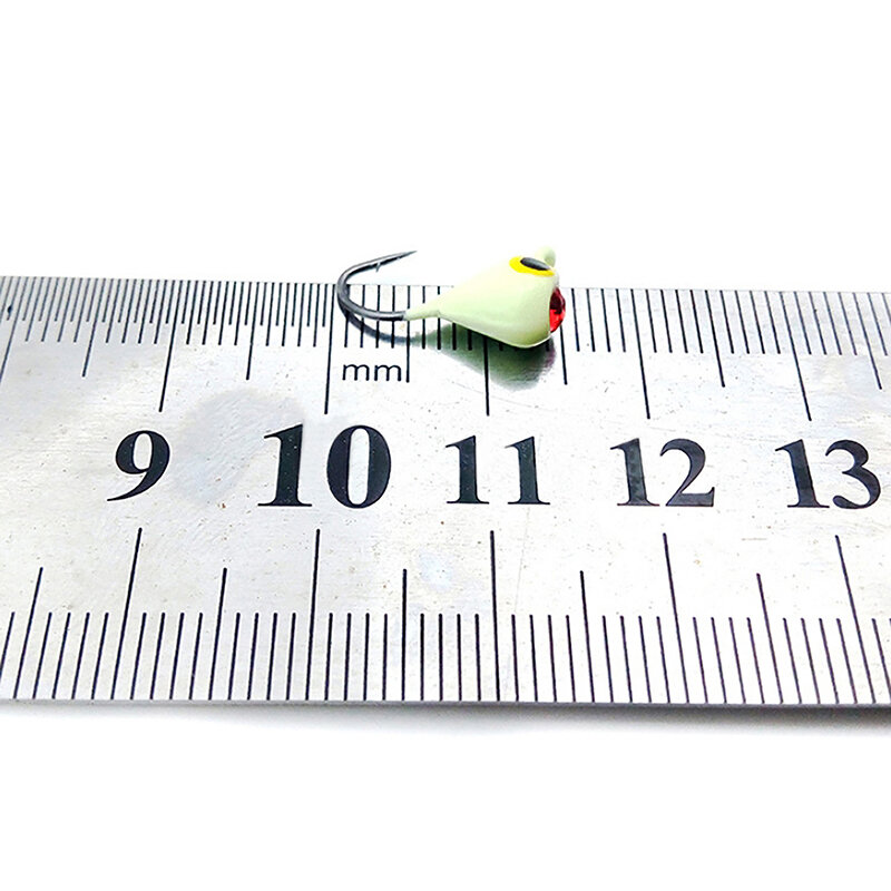 Mini hameçons diamantés pour la pêche sur glace, 15mm/1.1g, 6 pièces/ensemble